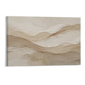 Warm Tan Sand Dune Textured Abstract Neutral Wabi-Sabi Framed Canvas Wall Art