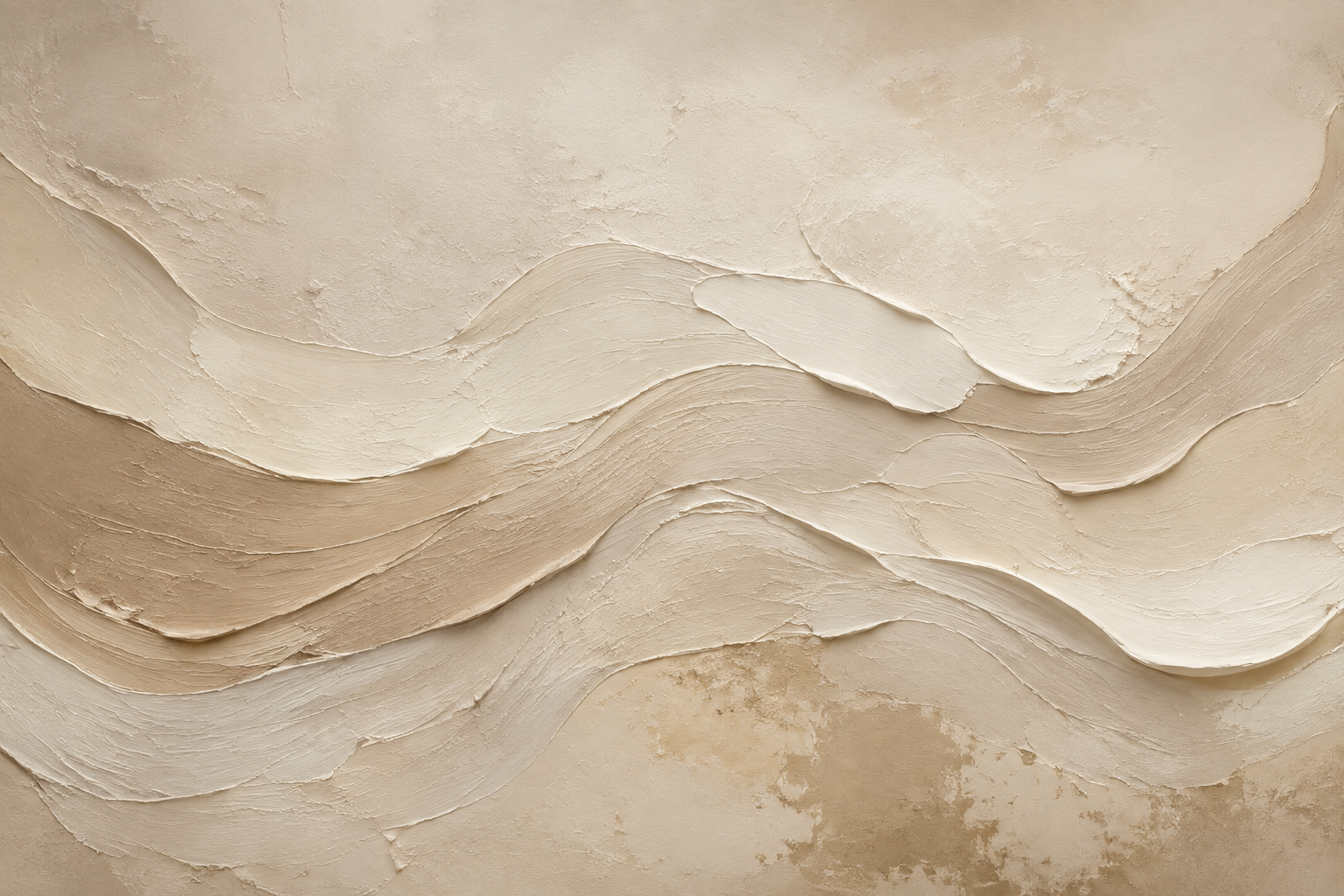 Beige Sand Wave Textured Abstract Framed Canvas Wall Art | Minimalist Neutral Plaster Print