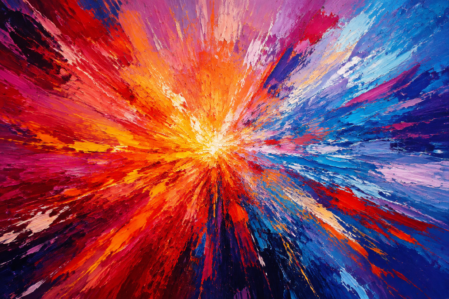 Red Orange Gold Starburst Abstract Framed Canvas Wall Art | Bold Energy Explosion Print