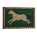 Appaloosa Spotted Horse Folk Art American Primitive Western Framed Canvas Wall Art